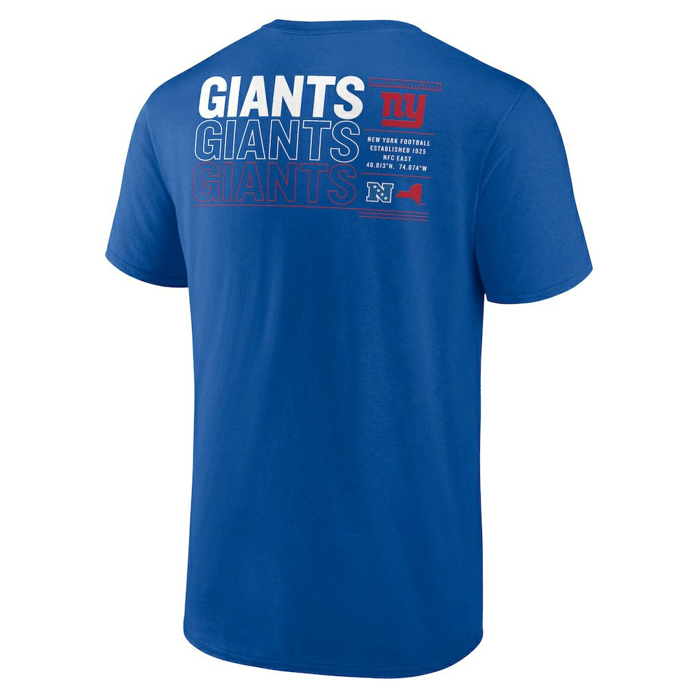 New York Giants Repeat Stats T-Shirt - Royal T-shirts