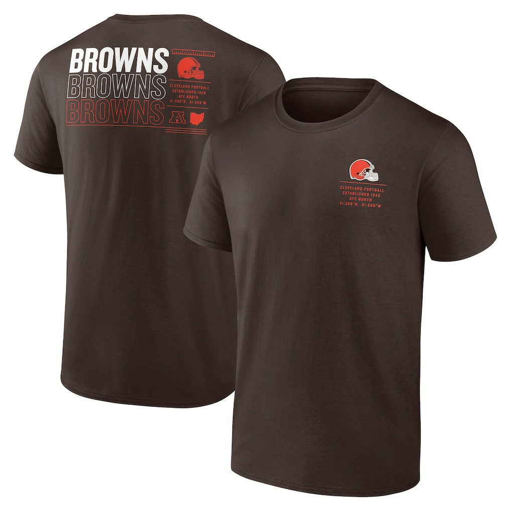 Cleveland Browns Repeat Stats T-Shirt - Brown T-shirts