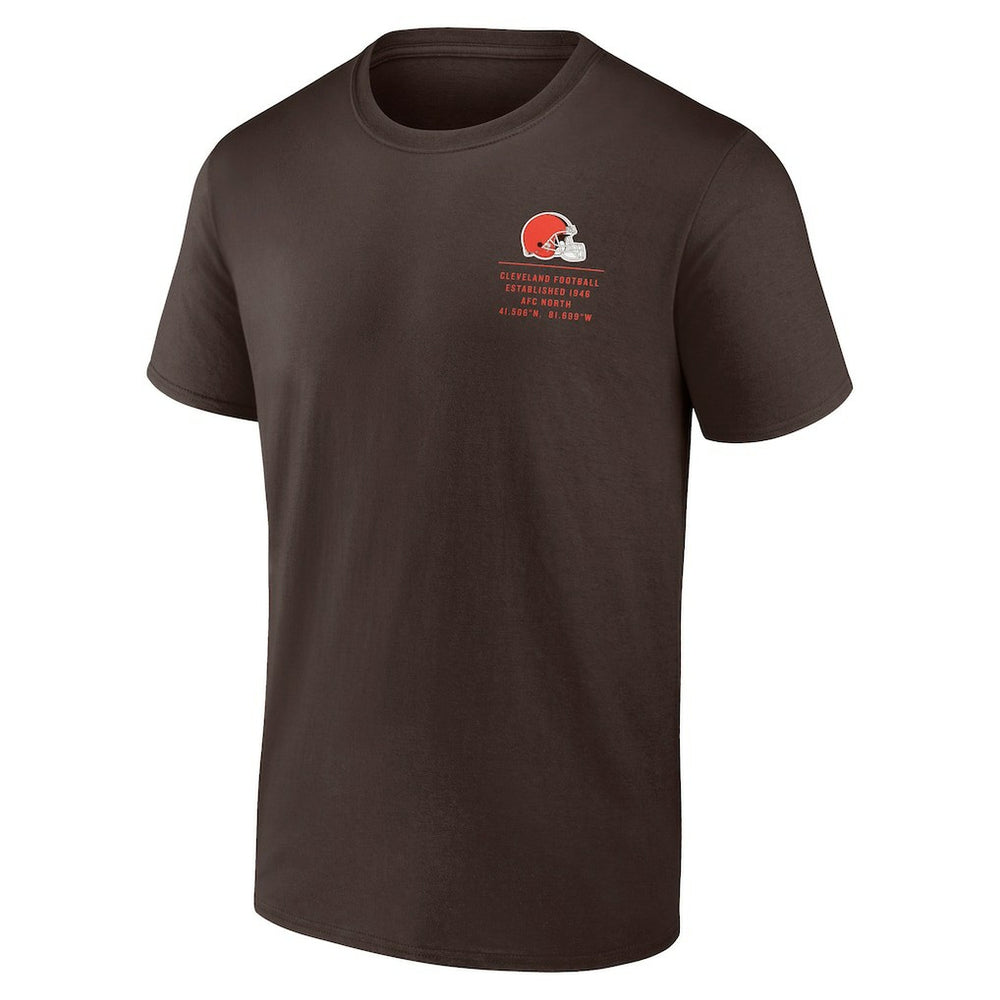 Cleveland Browns Repeat Stats T-Shirt - Brown T-shirts