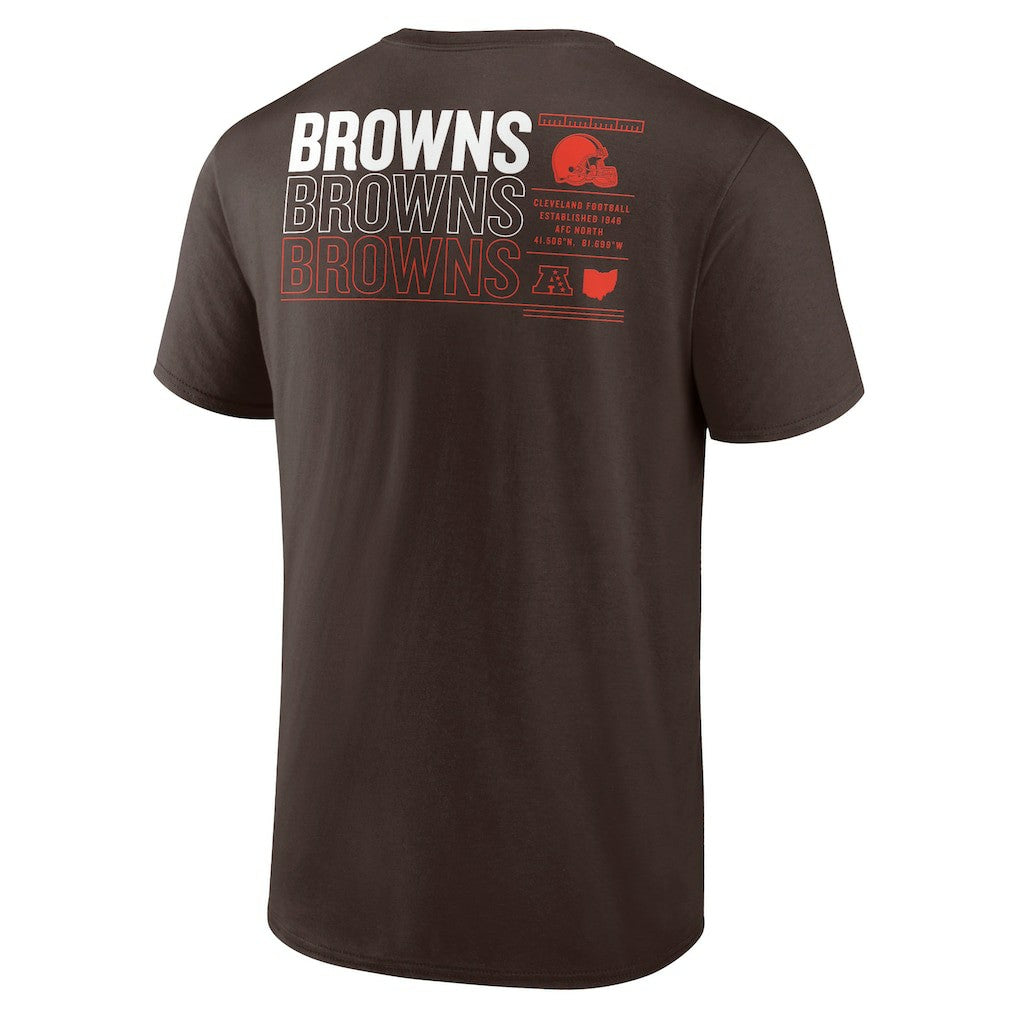 Cleveland Browns Repeat Stats T-Shirt - Brown T-shirts