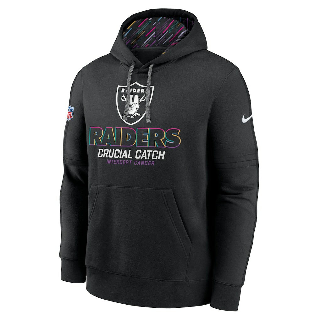 Las Vegas Raiders 2024 NFL Crucial Catch Club Pullover Hoodie - Black Hoodies