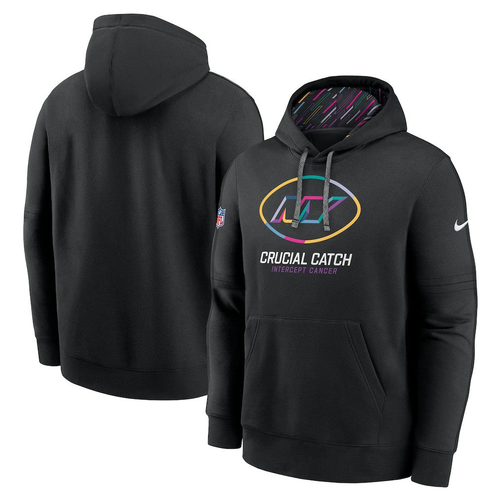 New York Jets 2024 NFL Crucial Catch Club Pullover Hoodie - Black Hoodies