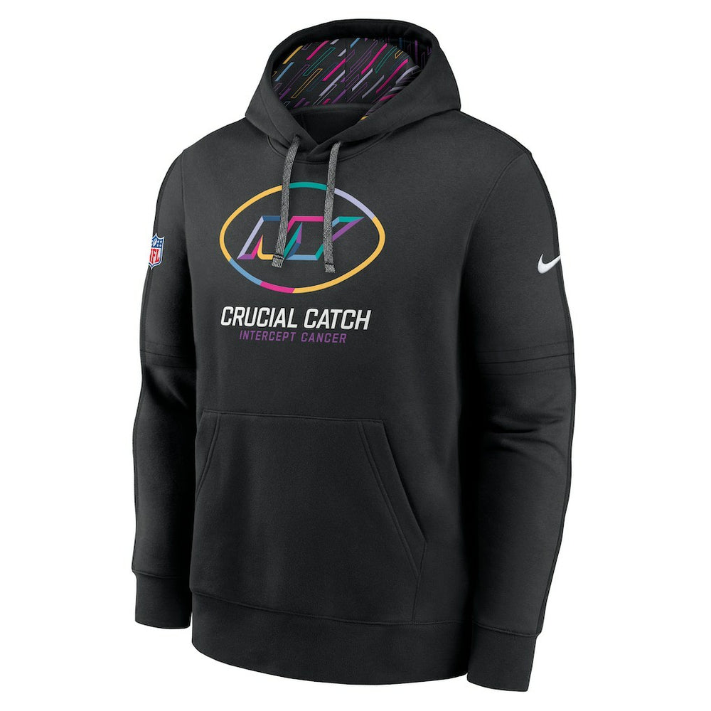 New York Jets 2024 NFL Crucial Catch Club Pullover Hoodie - Black Hoodies