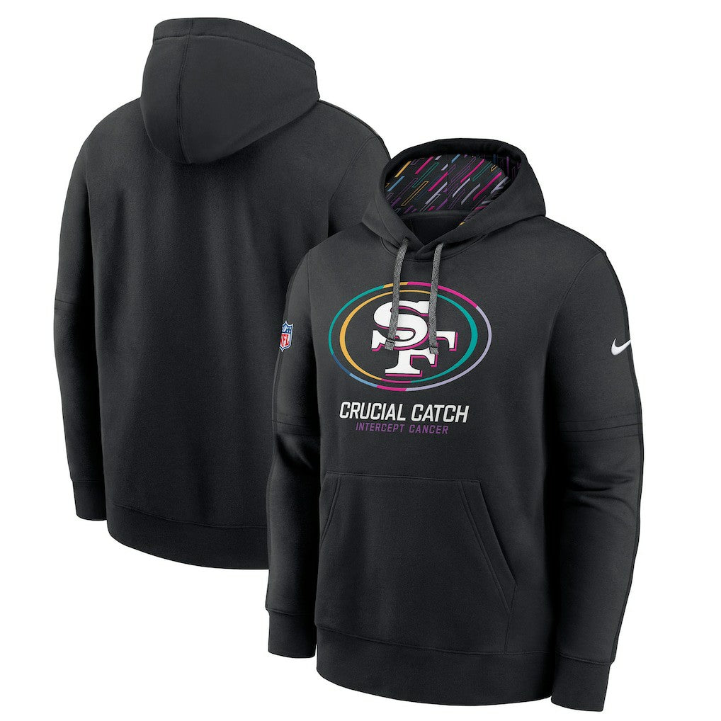 San Francisco 49ers 2024 NFL Crucial Catch Big & Tall Club Pullover Hoodie - Black Hoodies