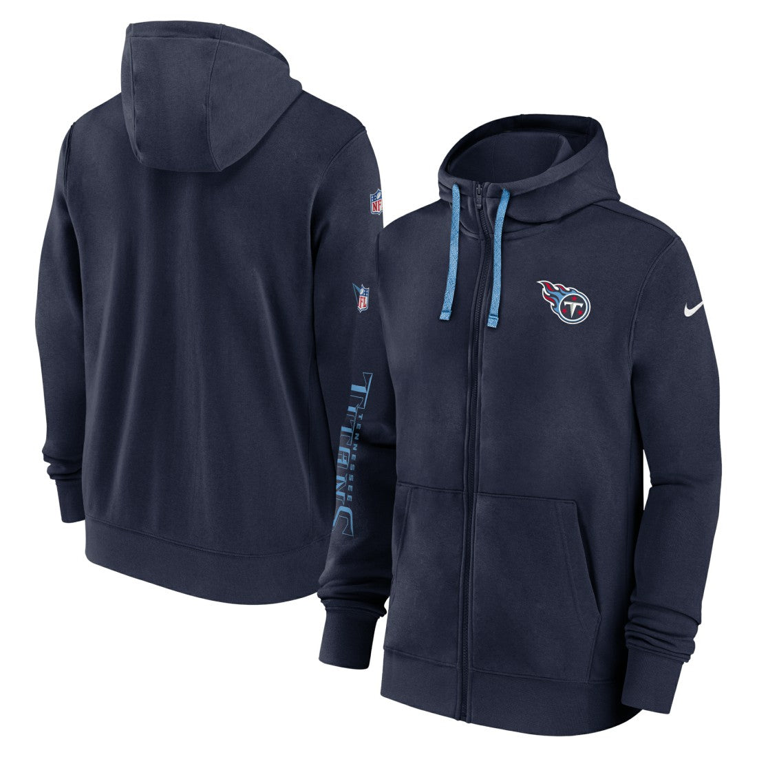Tennessee Titans 2024 Sideline Club Full-Zip Hoodie - Navy Hoodies
