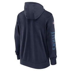 Tennessee Titans 2024 Sideline Club Full-Zip Hoodie - Navy Hoodies