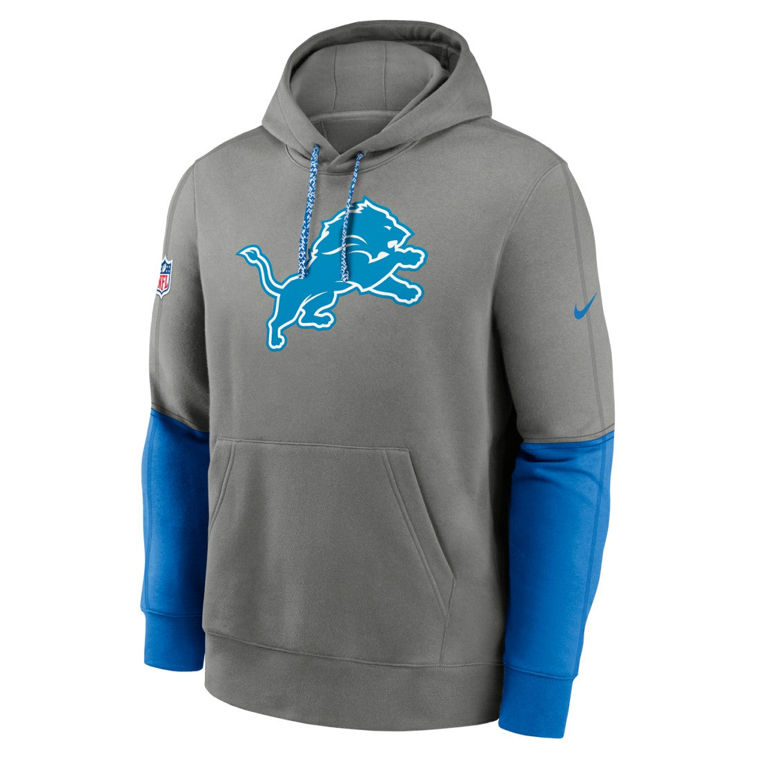 Detroit Lions 2024 Sideline Club Pullover Hoodie - Gray Hoodies