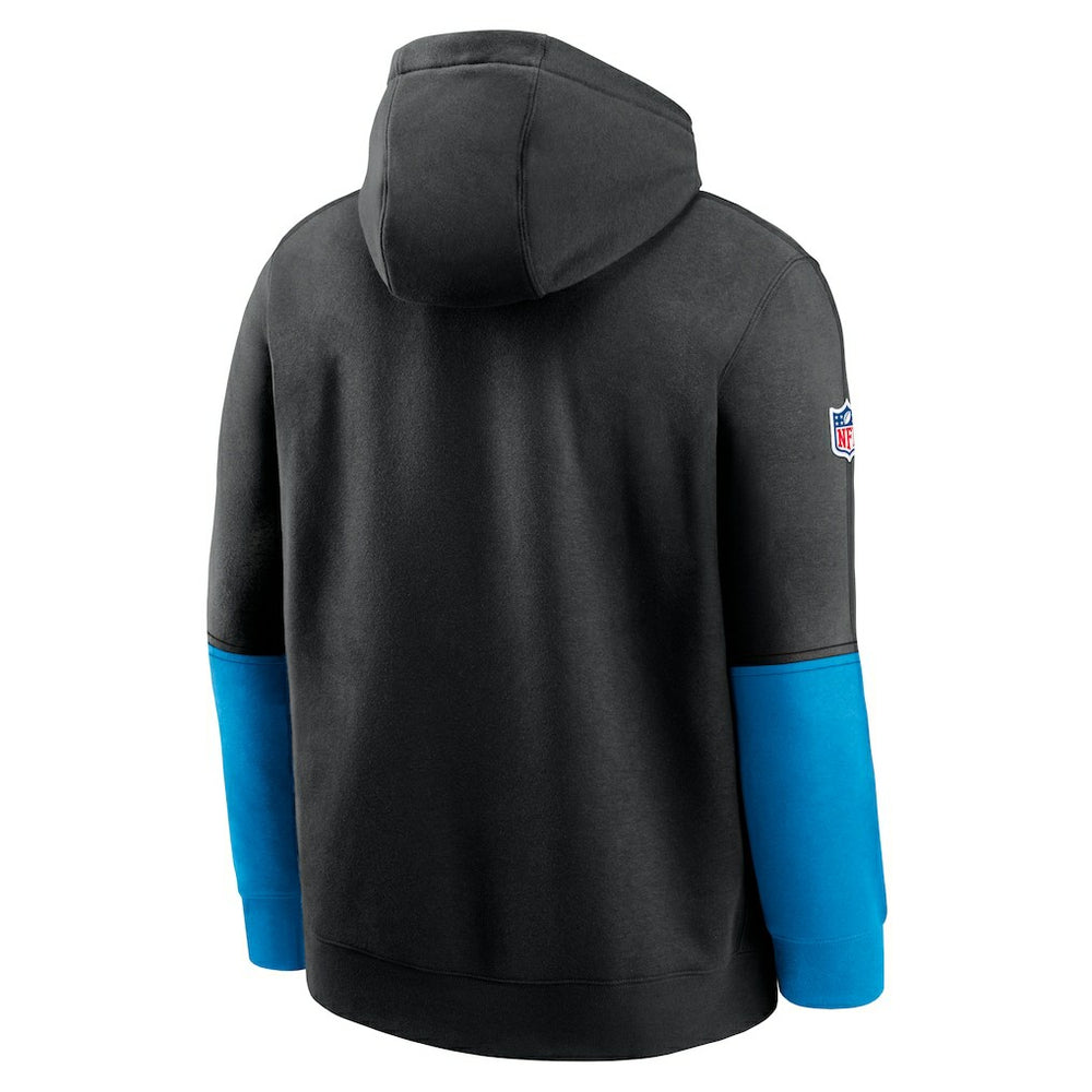 Carolina Panthers 2024 Sideline Club Pullover Hoodie - Black Hoodies