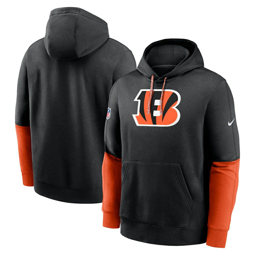 Cincinnati Bengals 2024 Sideline Club Pullover Hoodie - Black Hoodies