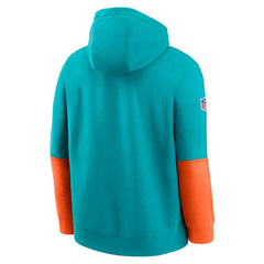 Miami Dolphins 2024 Sideline Club Pullover Hoodie - Aqua Hoodies