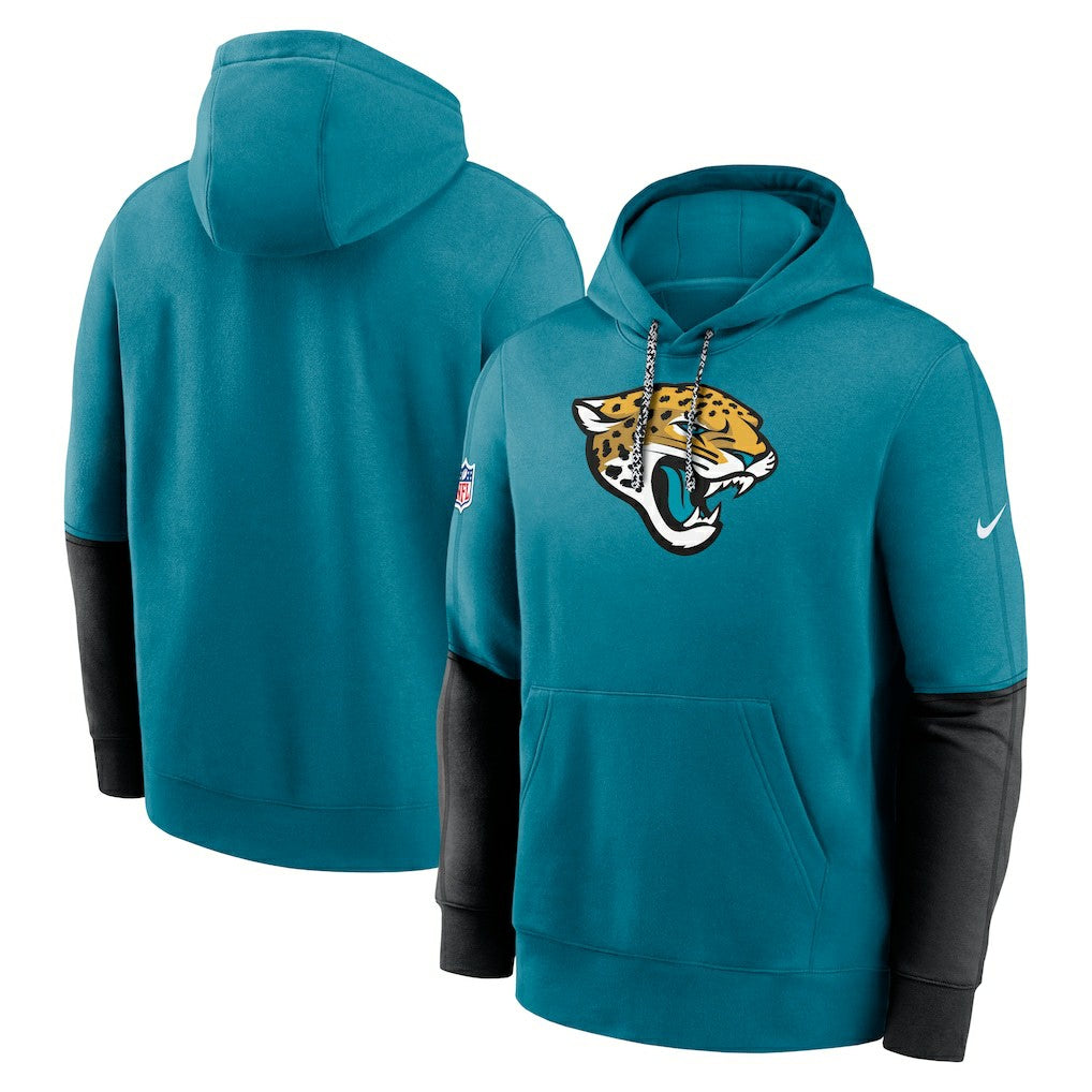 Jacksonville Jaguars 2024 Sideline Club Pullover Hoodie - Teal Hoodies