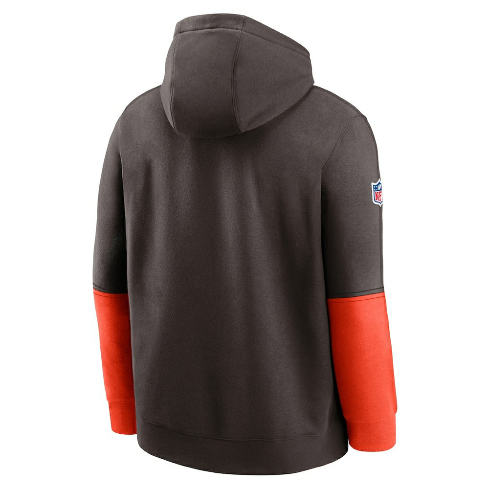 Cleveland Browns 2024 Sideline Club Pullover Hoodie - Brown Hoodies