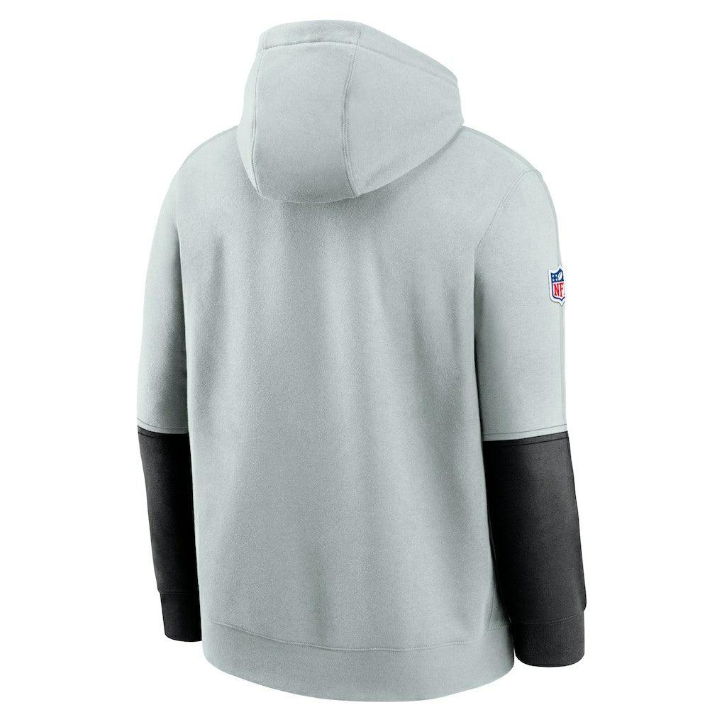 Las Vegas Raiders 2024 Sideline Club Pullover Hoodie - Silver Hoodies