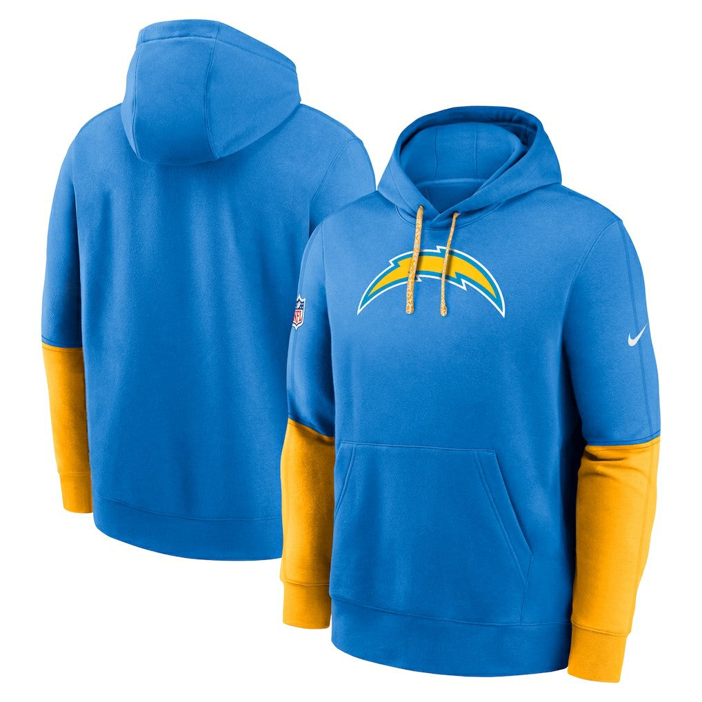 Los Angeles Chargers 2024 Sideline Club Pullover Hoodie - Powder Blue Hoodies