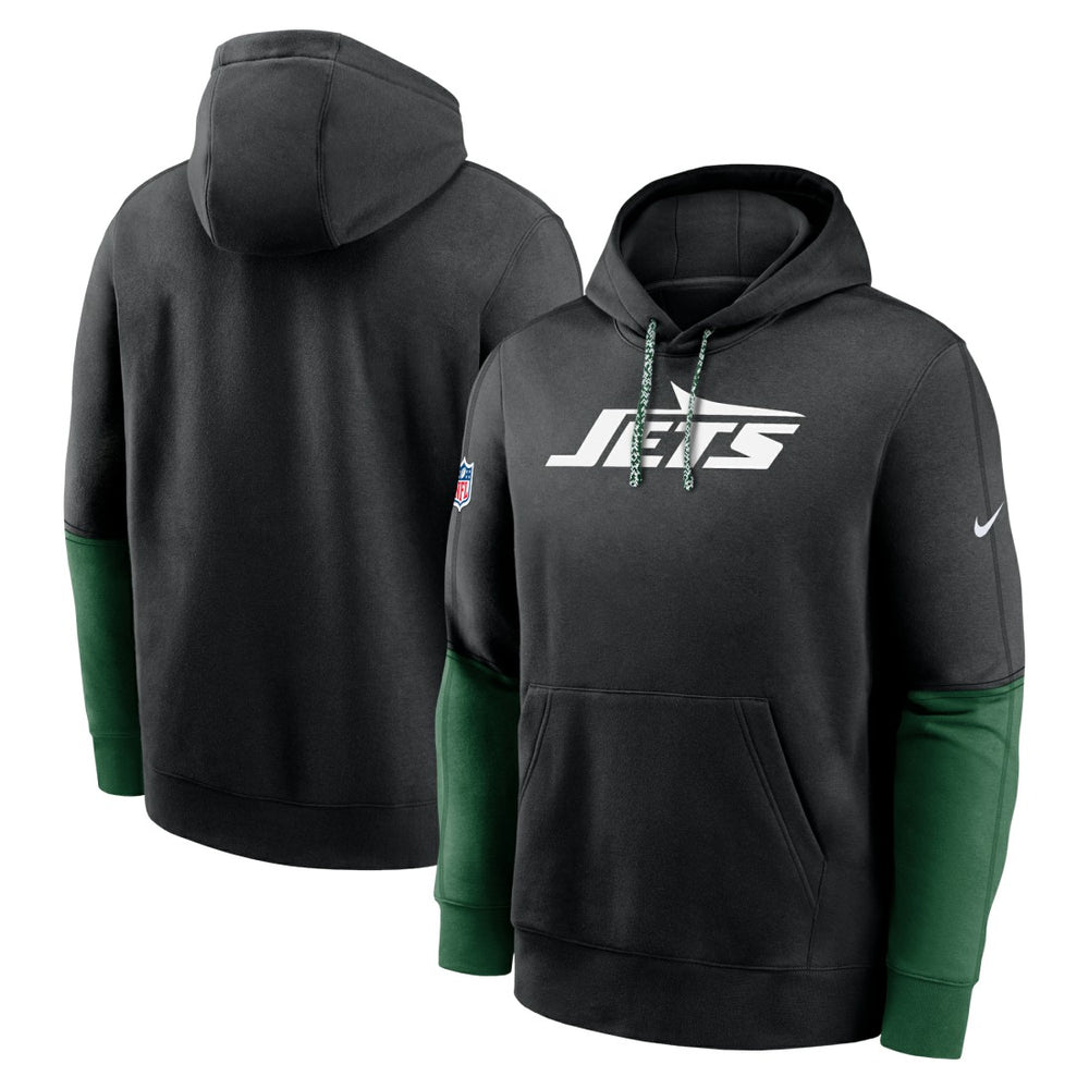 New York Jets 2024 Sideline Club Pullover Hoodie - Black Hoodies