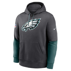 Philadelphia Eagles 2024 Sideline Club Pullover Hoodie - Anthracite Hoodies
