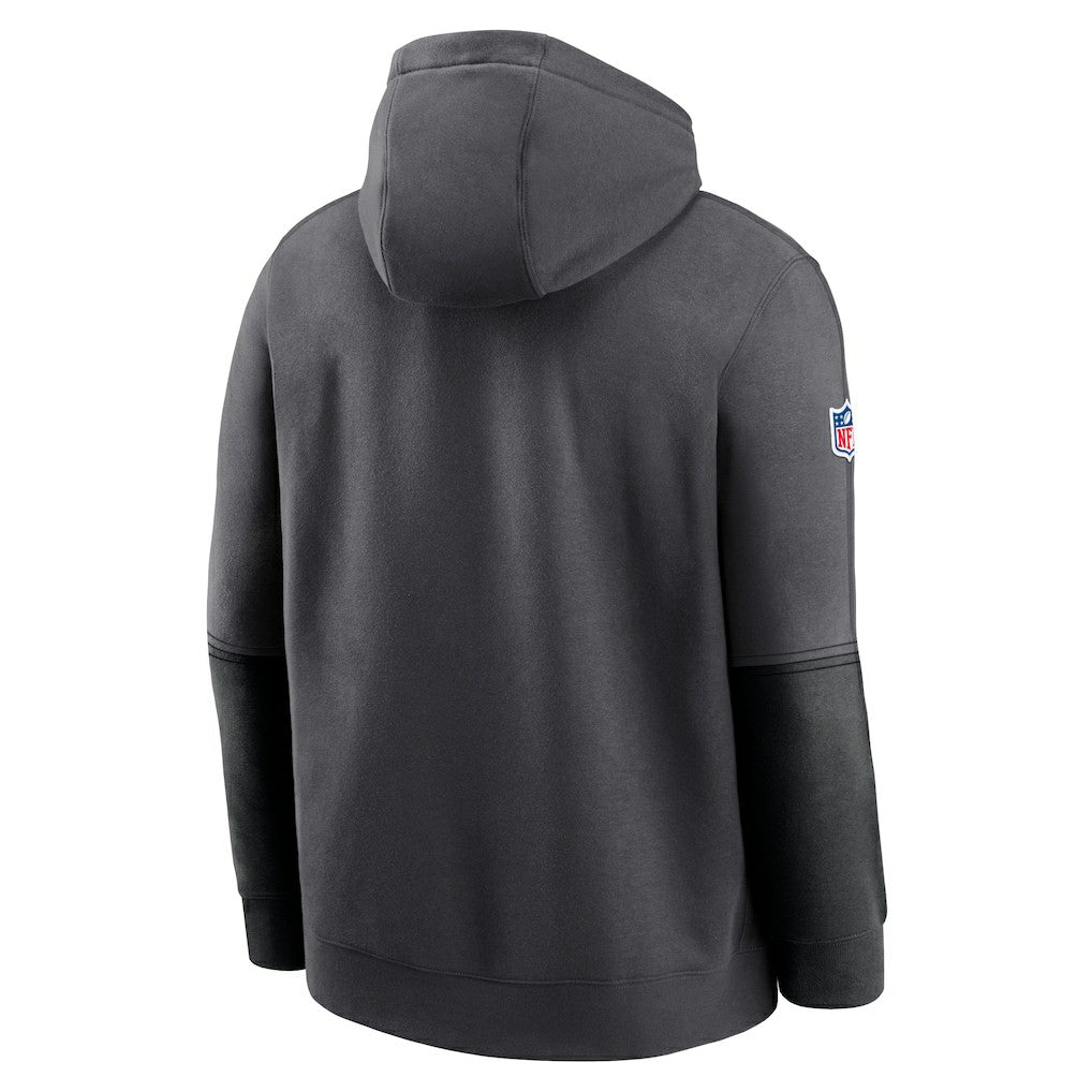 New Orleans Saints 2024 Sideline Club Pullover Hoodie - Anthracite Hoodies