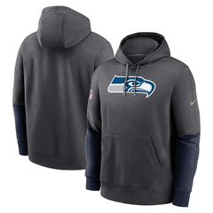 Seattle Seahawks 2024 Sideline Club Pullover Hoodie - Anthracite Hoodies
