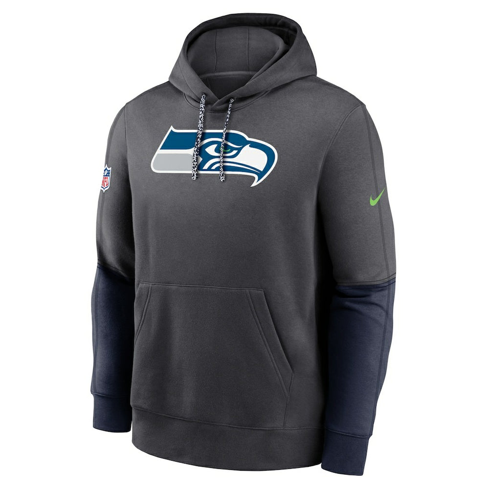 Seattle Seahawks 2024 Sideline Club Pullover Hoodie - Anthracite Hoodies