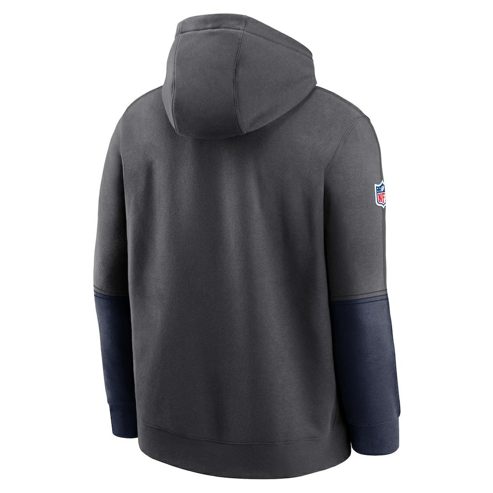 Seattle Seahawks 2024 Sideline Club Pullover Hoodie - Anthracite Hoodies