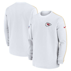 Kansas City Chiefs 2024 Sideline Coaches Long Sleeve Top - White Tops