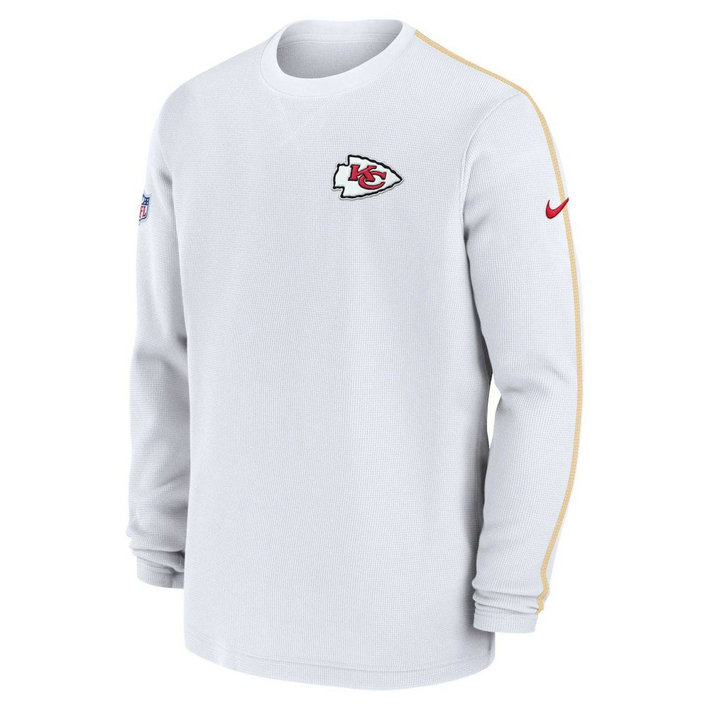 Kansas City Chiefs 2024 Sideline Coaches Long Sleeve Top - White Tops