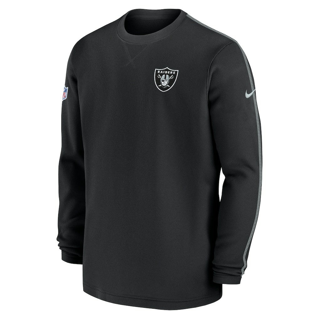 Las Vegas Raiders 2024 Sideline Coaches Long Sleeve Top - Black Tops