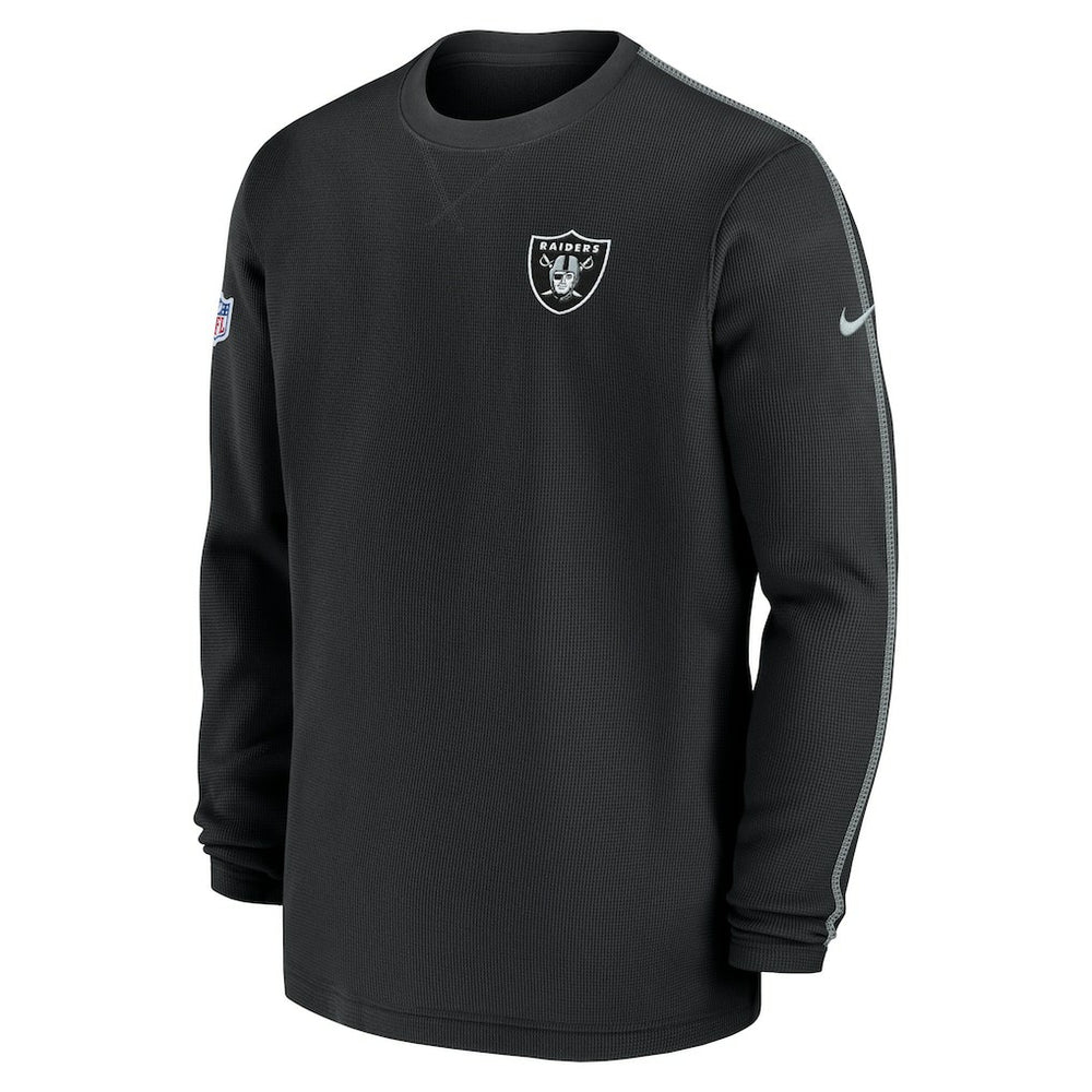 Las Vegas Raiders 2024 Sideline Coaches Long Sleeve Top - Black Tops