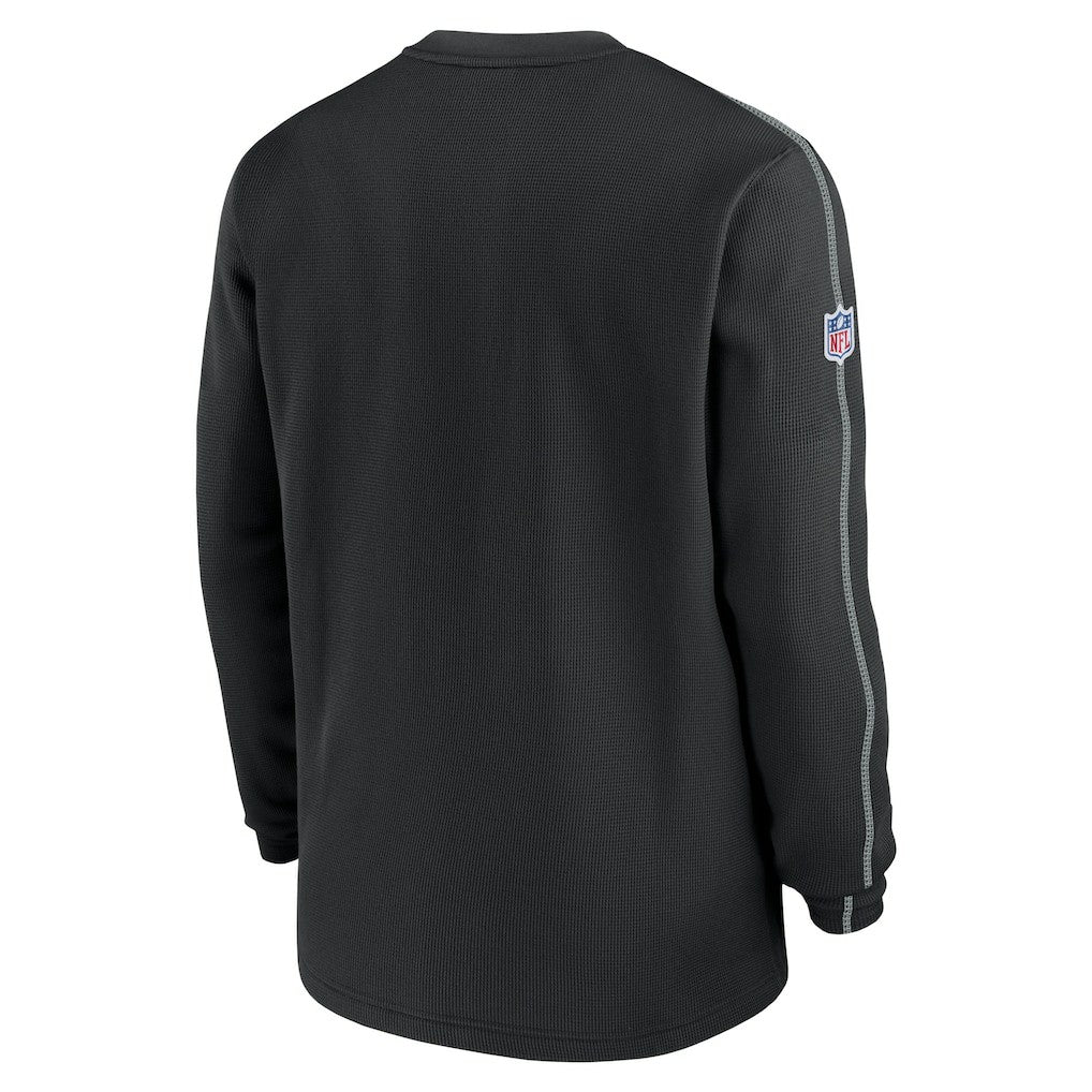 Las Vegas Raiders 2024 Sideline Coaches Long Sleeve Top - Black Tops