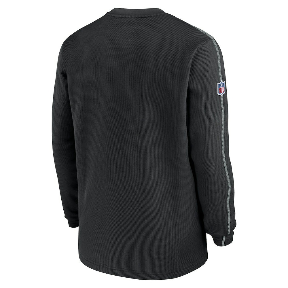 Las Vegas Raiders 2024 Sideline Coaches Long Sleeve Top - Black Tops
