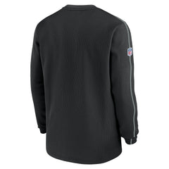 Las Vegas Raiders 2024 Sideline Coaches Long Sleeve Top - Black Tops