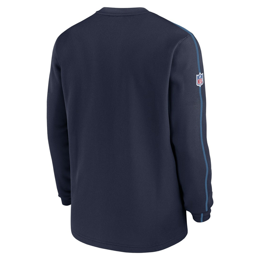 Tennessee Titans 2024 Sideline Coaches Long Sleeve Top - Navy Tops