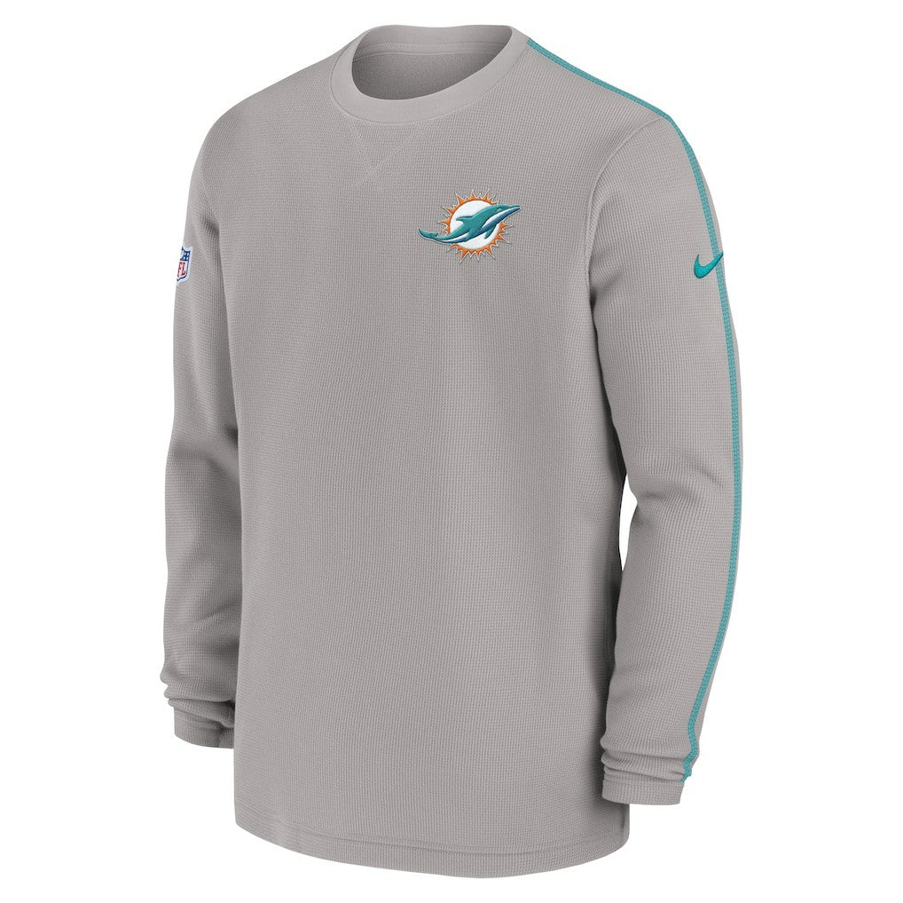 Miami Dolphins 2024 Sideline Coaches Long Sleeve Top - Gray Tops