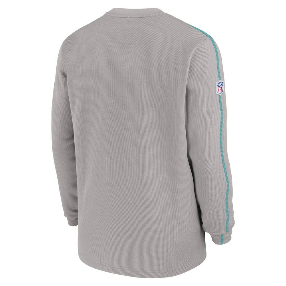 Miami Dolphins 2024 Sideline Coaches Long Sleeve Top - Gray Tops