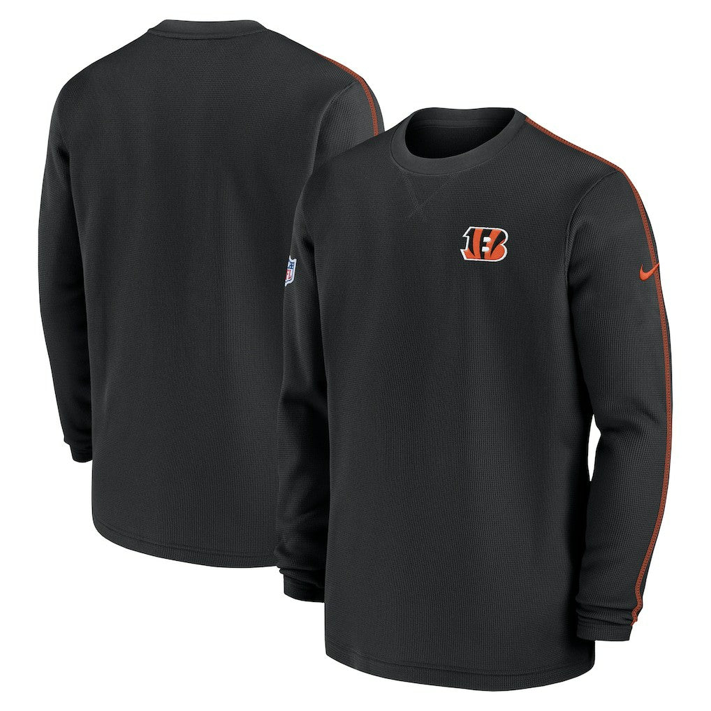 Cincinnati Bengals 2024 Sideline Coaches Long Sleeve Top - Black Tops