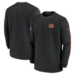 Cincinnati Bengals 2024 Sideline Coaches Long Sleeve Top - Black Tops