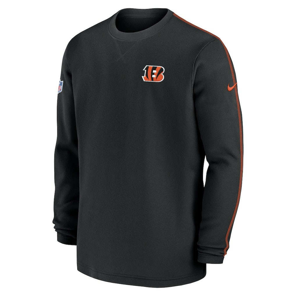 Cincinnati Bengals 2024 Sideline Coaches Long Sleeve Top - Black Tops