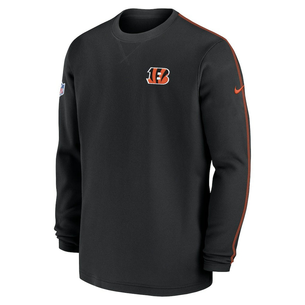 Cincinnati Bengals 2024 Sideline Coaches Long Sleeve Top - Black Tops