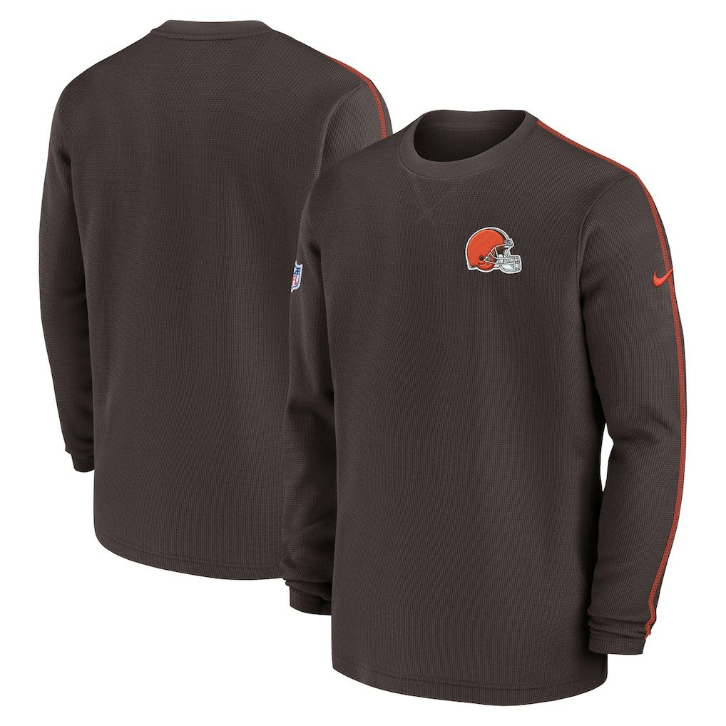 Cleveland Browns 2024 Sideline Coaches Long Sleeve Top - Brown Tops