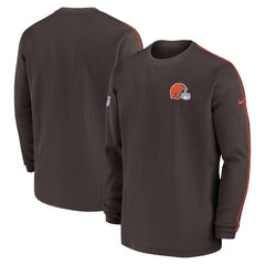 Cleveland Browns 2024 Sideline Coaches Long Sleeve Top - Brown Tops