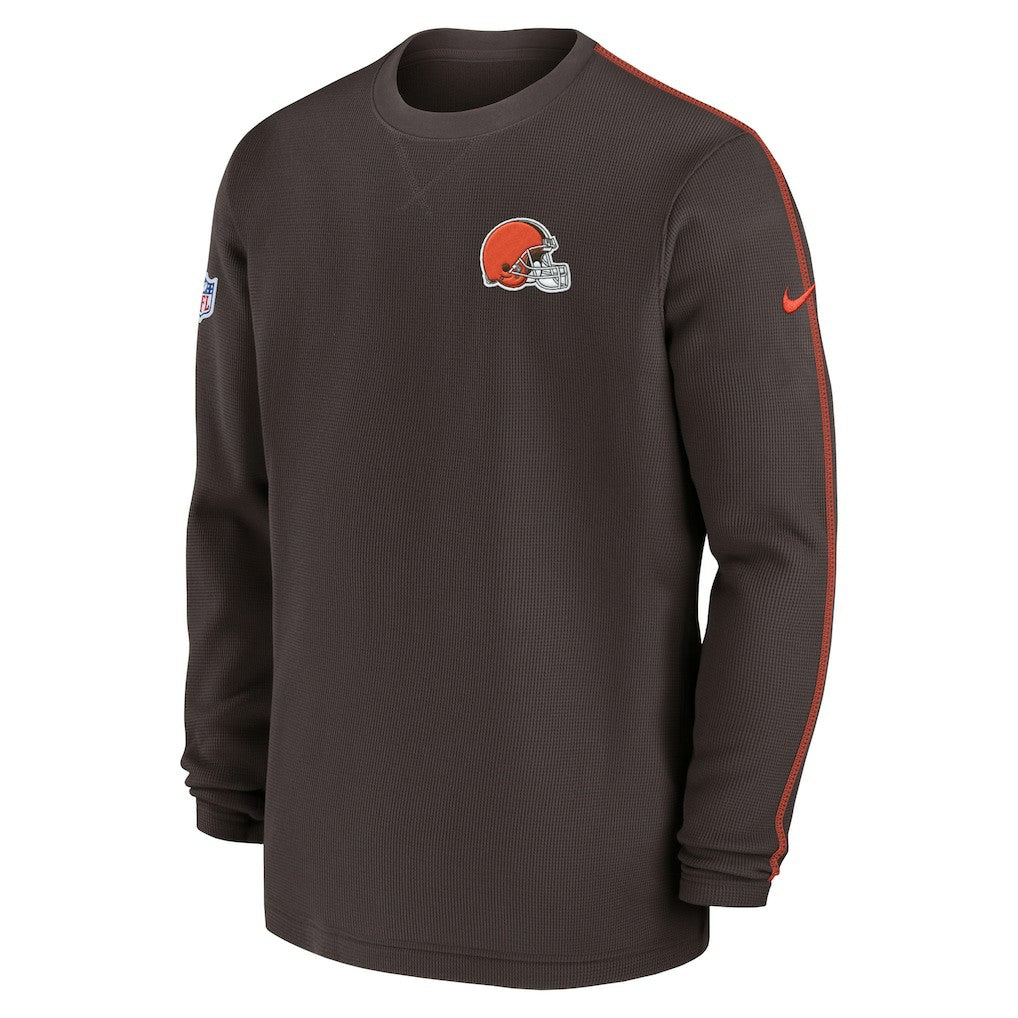 Cleveland Browns 2024 Sideline Coaches Long Sleeve Top - Brown Tops