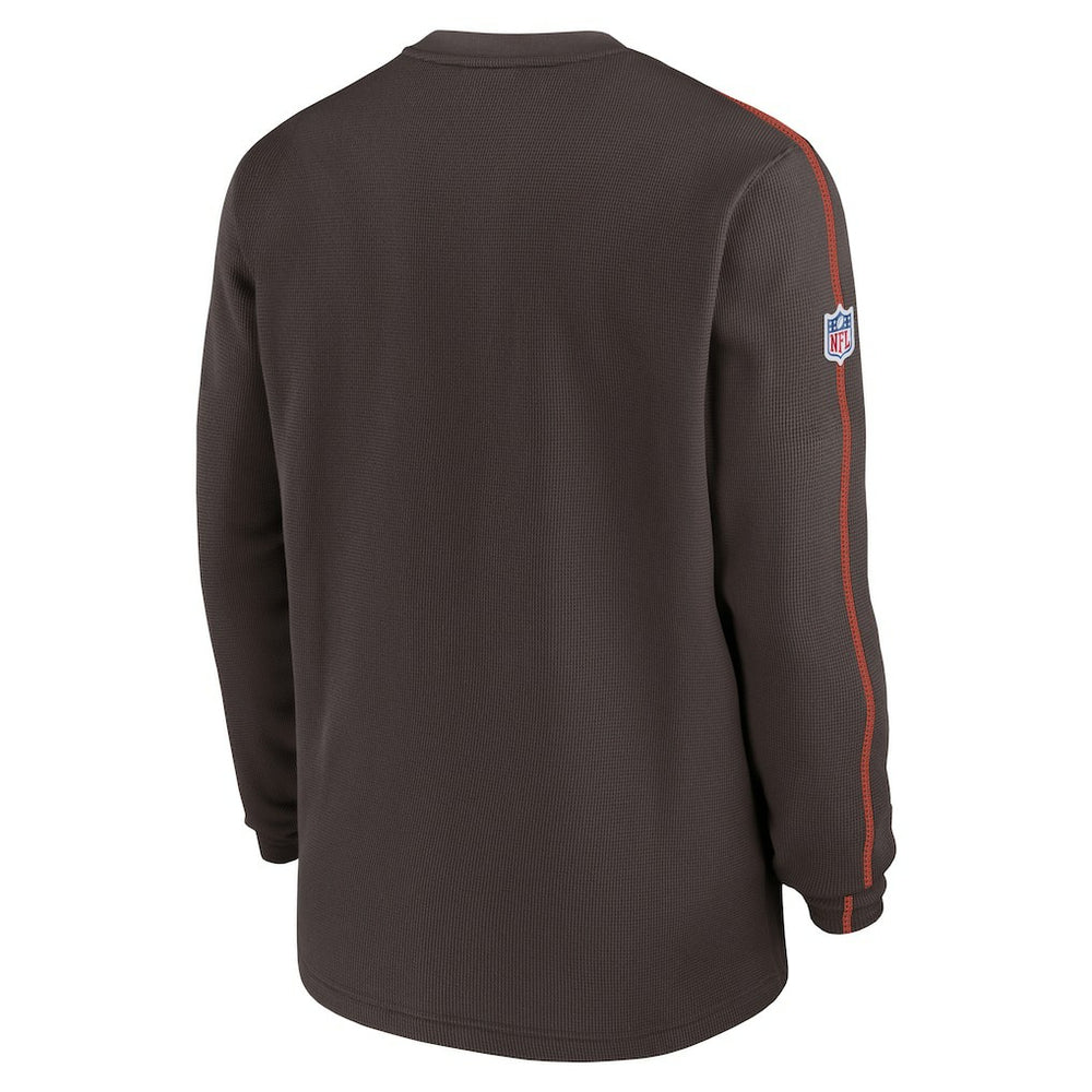 Cleveland Browns 2024 Sideline Coaches Long Sleeve Top - Brown Tops