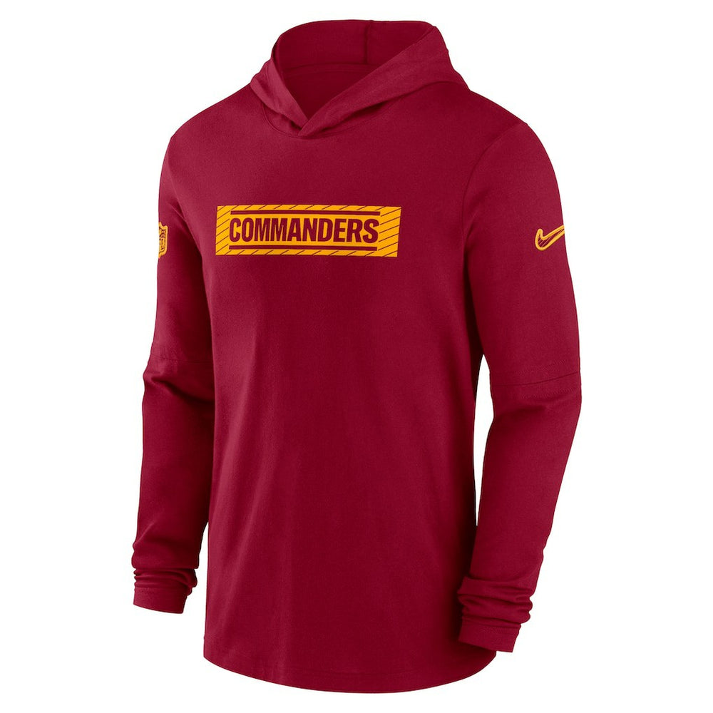 Washington Commanders 2024/25 Sideline Performance Long Sleeve Hoodie T-Shirt - Burgundy Hoodies
