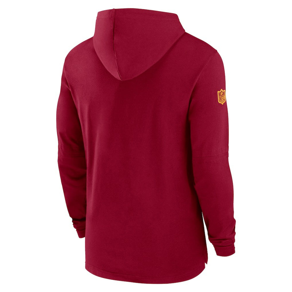 Washington Commanders 2024/25 Sideline Performance Long Sleeve Hoodie T-Shirt - Burgundy Hoodies