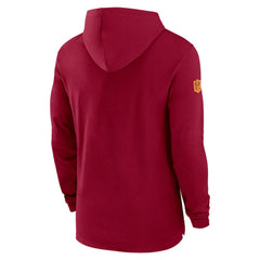 Washington Commanders 2024/25 Sideline Performance Long Sleeve Hoodie T-Shirt - Burgundy Hoodies