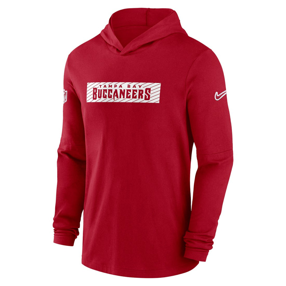 Tampa Bay Buccaneers 2024/25 Sideline Performance Long Sleeve Hoodie T-Shirt - Red Hoodies
