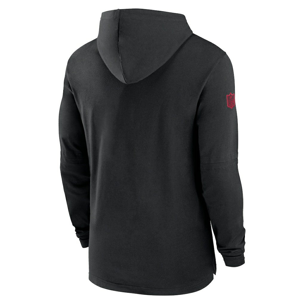 Atlanta Falcons 2024/25 Sideline Performance Long Sleeve Hoodie T-Shirt - Black Hoodies
