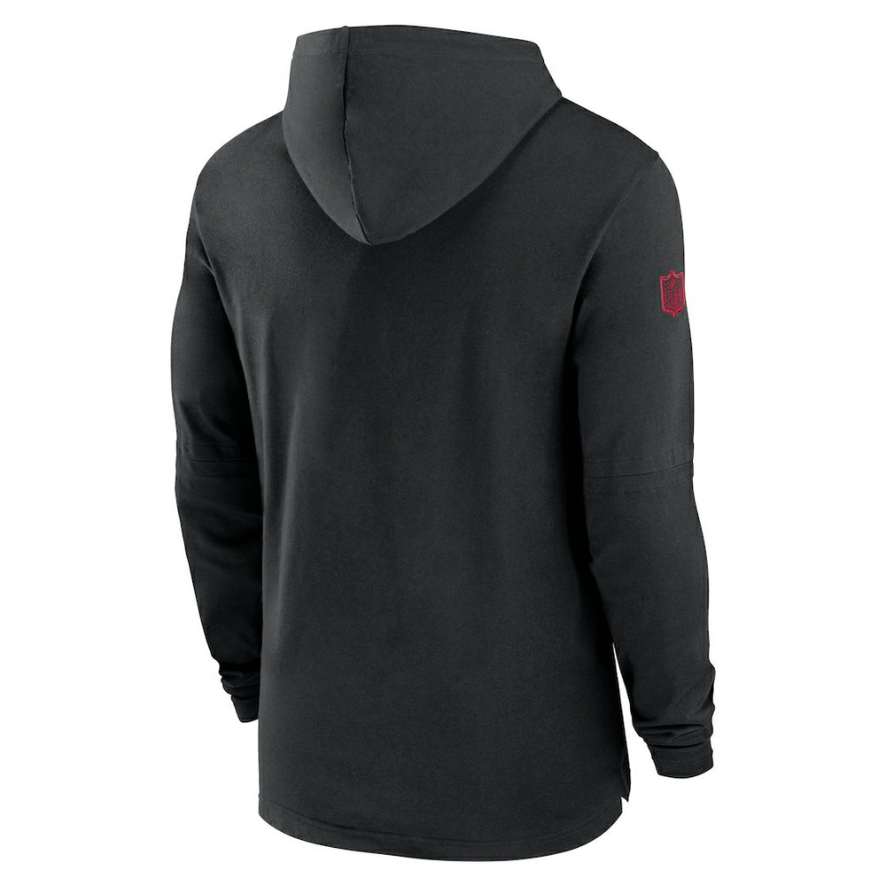 Atlanta Falcons 2024/25 Sideline Performance Long Sleeve Hoodie T-Shirt - Black Hoodies
