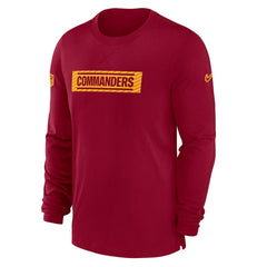 Washington Commanders Sideline Player Performance Long Sleeve T-Shirt - Burgundy T-shirts