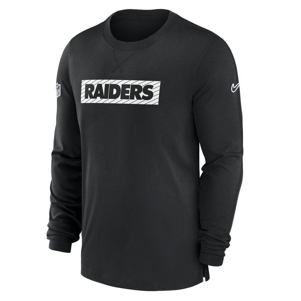 Las Vegas Raiders Sideline Player Performance Long Sleeve T-Shirt - Black T-shirts